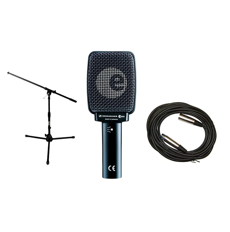 Sennheiser e906 Instrument Microphone, with Tripod Boom Stand and Mic Cable (20 Foot) image 1