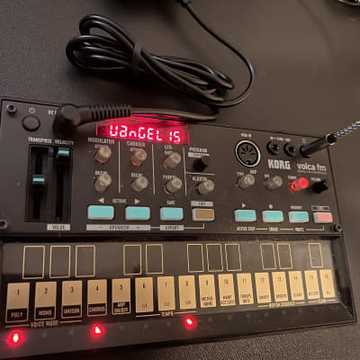 Korg Volca FM Digital FM Synth with 1.09 custom Pajen firmware and Usb-c Pd to 9v power cable