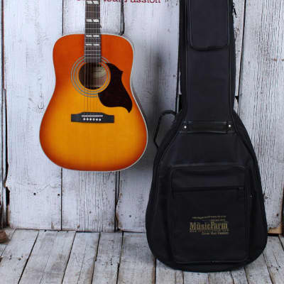 Epiphone Hummingbird Artist Acoustic Faded Guitar Cherry Sunburst with Gig Bag image 2