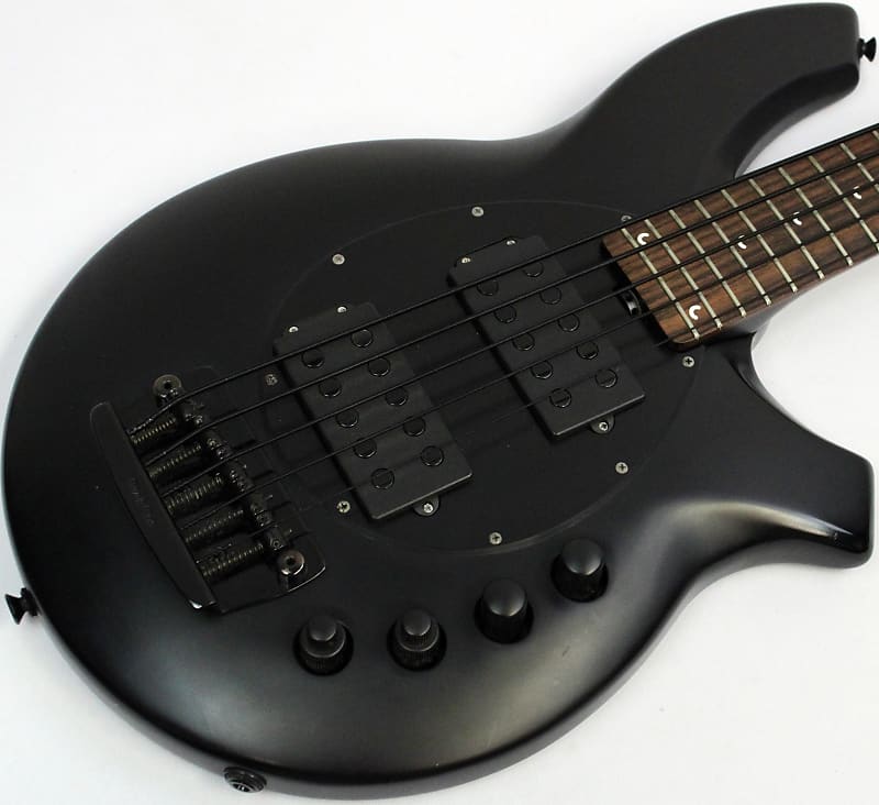 2008 Music Man Bongo 5 HH 5-String Electric Bass Guitar, Stealth Black image 1