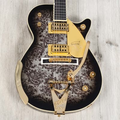Gretsch G6134TG Limited Edition Paisley Penguin Bigsby Guitar, Black Paisley image 2