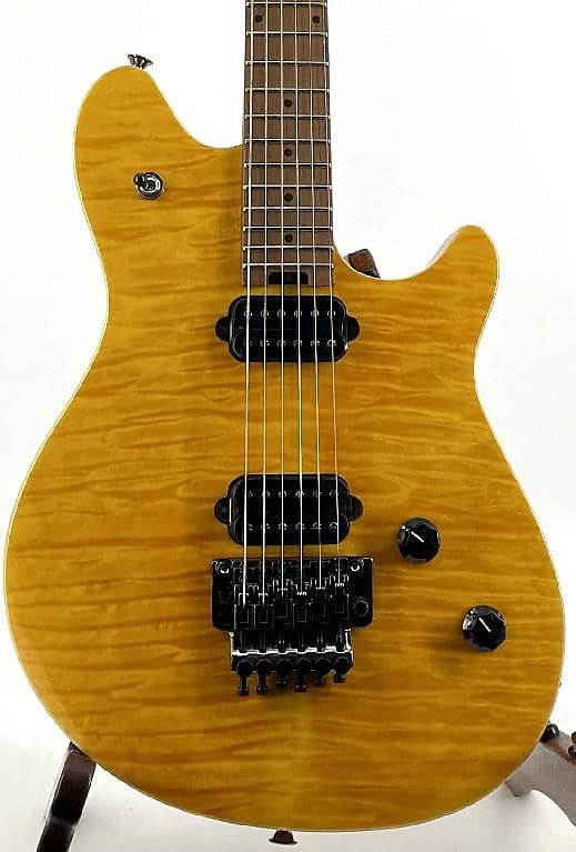 EVH Wolfgang Standard QM Baked Maple Fretboard Trans Amber Serial#:ICE2204044 image 1
