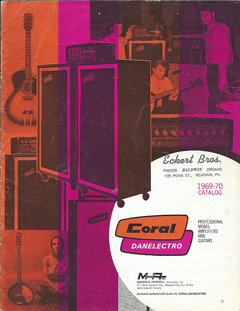 Vintage 1969 Danelectro Coral Guitars Full Line Catalog Hornet Sitar Amps image 1