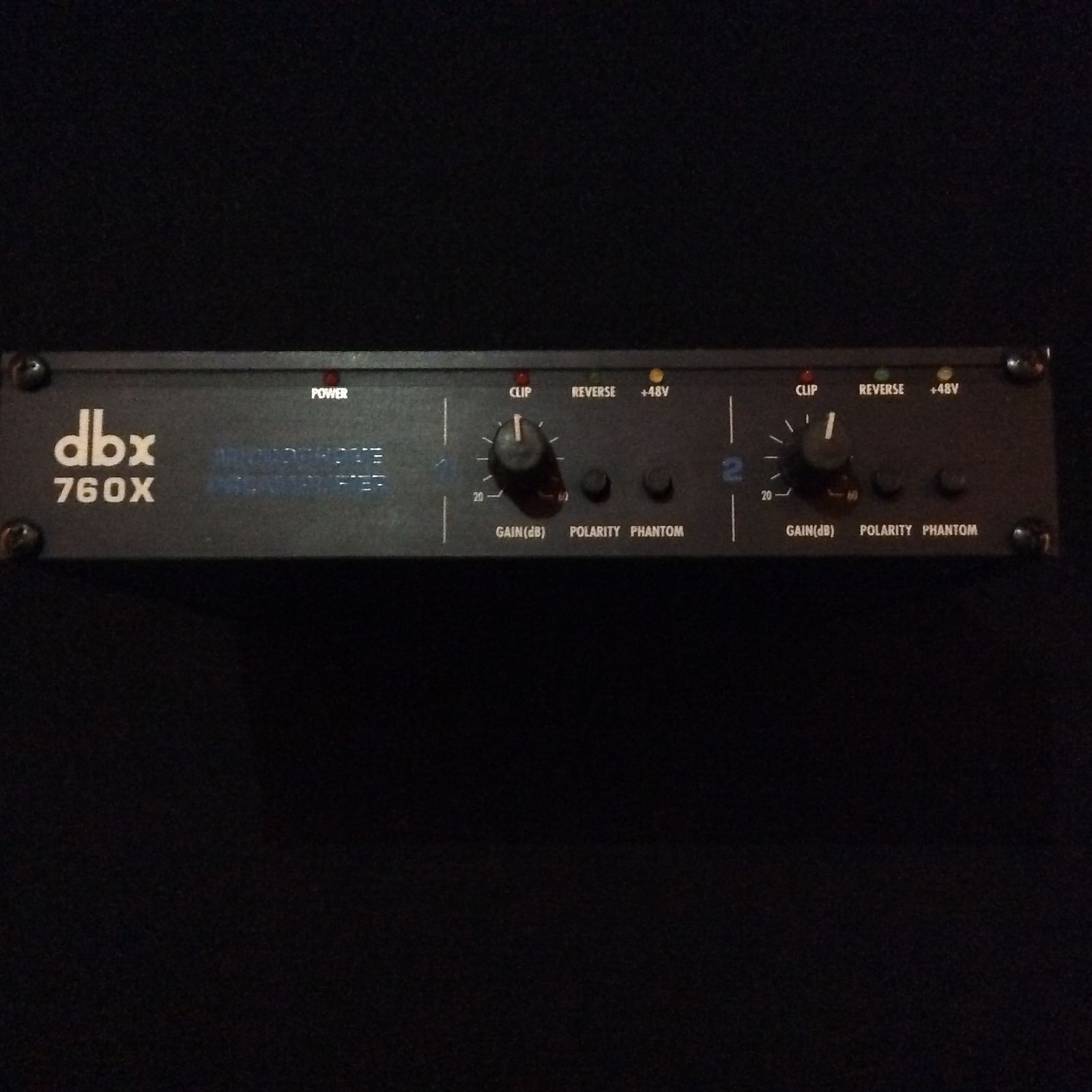 dbx 760X 2-Channel Microphone Preamplifier | Reverb