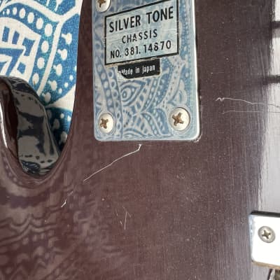 1960s Silvertone 1487 Electric Guitar Made by Teisco in Japan -Goldfoil Pickup image 11
