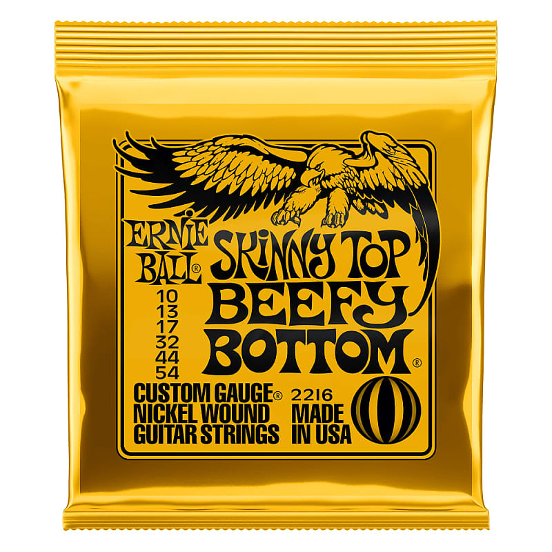 Ernie Ball Skinny Top/Beefy Bottom Nickel Wound Electric Guitar Strings 10-54 G