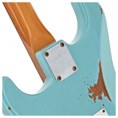 Fender Custom Shop '60 Reissue Stratocaster Relic 2022 Aged Daphne Blue image 6