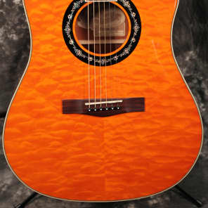 2015 Fender T-Bucket 300 CE Cutaway Acoustic-Electric Dreadnought Guitar Amber - Trans Amber image 8