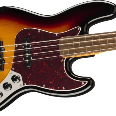 Squier Classic Vibe '60s Jazz Bass® Fretless, Laurel Fingerboard - 3-Color Sunburst image 4