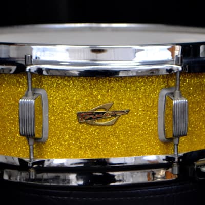 Trixon 25.5/13/16/5x14 Drum Set - Speedfire Gold Glitter NOS image 2