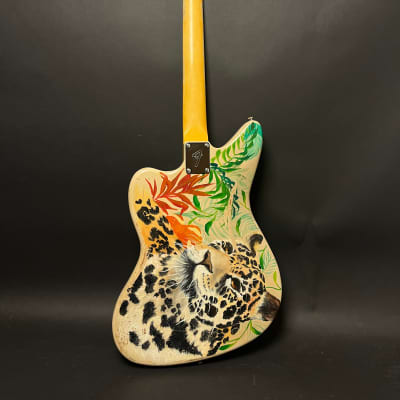 Immagine New Guardian Hand Painted Guitars "Jaguar" Electric Guitar Fender Neck, Parts, w/HSC - 3