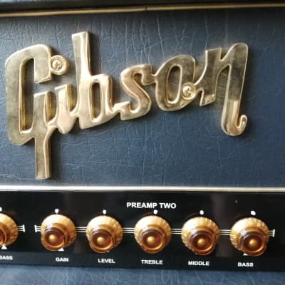 Gibson Super Goldtone GA-30RVH Amplifier Head and Original 5 way Foot Controller image 2
