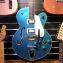 Gretsch G5410T Limited Edition Electromatic Tri-Five Hollow Body Single-Cut Electric Guitar w/ Bigsby Ocean Turquoise/Vintage White Two-Tone Finish