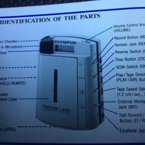 Olympus Pearlcorder L400 Microcassette Recorder | Reverb