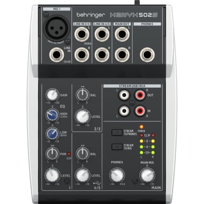Behringer Xenyx 502S 5-Channel Analog Streaming Mixer image 1