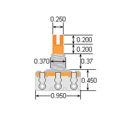 NEW DiMarzio EP1201 500K Custom Taper Potentiometer Pot Short-Shaft Split image 3