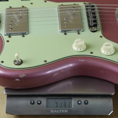 Fender Custom Shop Dealer Select CuNiFe Wide Range Jazzmaster Relic, Burgundy Mist, Left Handed R118687 image 6