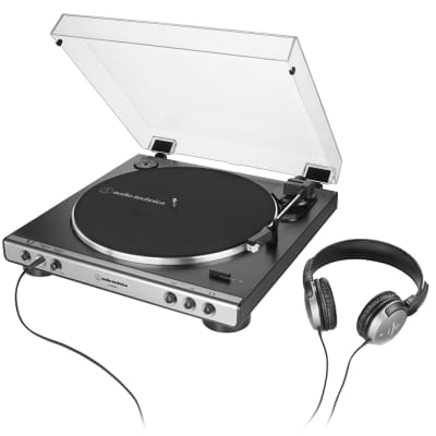 AudioTechnica AT-LP60XBT-RD Fully Automatic Belt-Drive Stereo Turntable  with Bluetooth (Red)