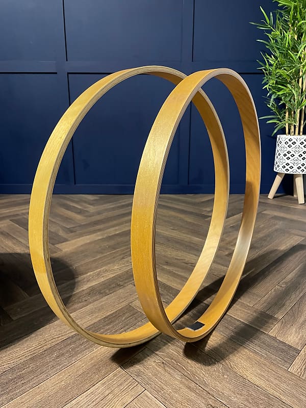 Premier Birch Bass Drum 22” Wooden Hoops Rims Hardware Reverb