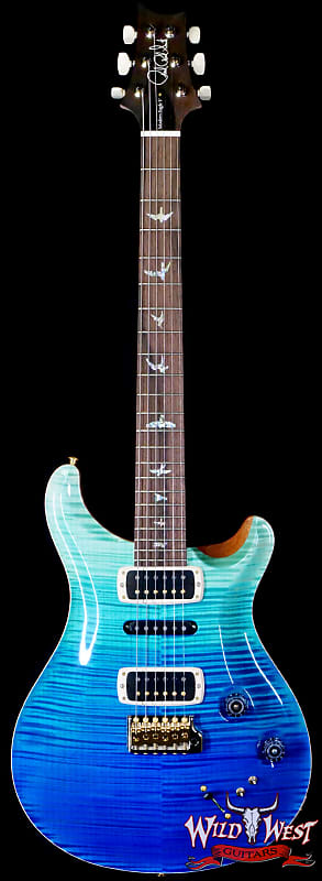 Paul Reed Smith PRS Wood Library 10 Top Modern Eagle V ME5 Flame Maple Neck Brazilian Rosewood Fingerboard Blue Fade 7.75 LBS (US Only / No International Shipping) image 1