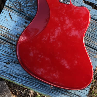 1999 Fender Left Handed JG-66 Jaguar Candy Apple Red Reissue MIJ image 5