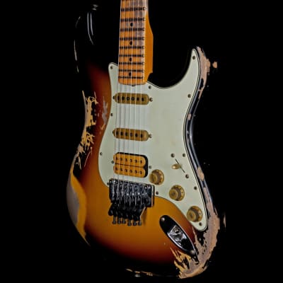 Fender Custom Shop Alley Cat Stratocaster Heavy Relic HSS Floyd Rose Maple Board 3-Tone Sunburst image 1