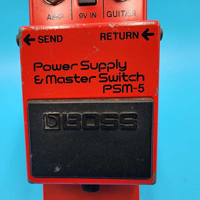 95 Boss PSM-5 Power Supply & Master Switch Guitar Effect Pedal Red Label A/B Box image 3