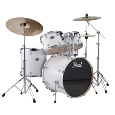 Pearl Export EXX725 5pc Drum Set Pure White w/Hardware image 2