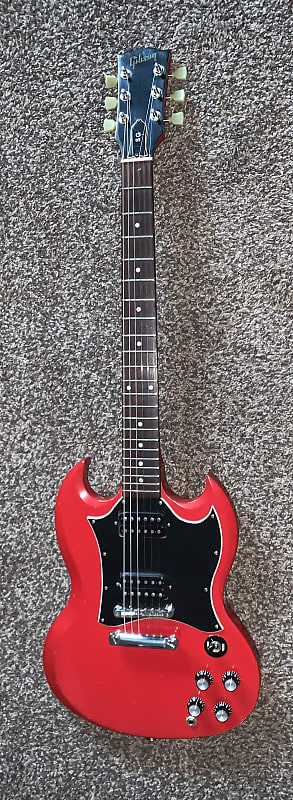 Vintage 1990 Gibson SG Special Electric guitar Ferrari red made in the USA image 1