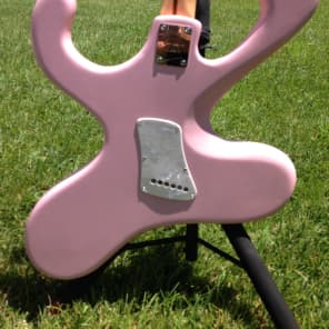 Bender / Brian Eastwood Distortacaster  Bubblegum Pink/Blue Electric Guitar image 3