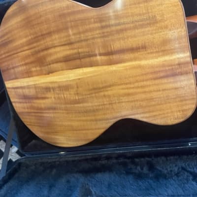Blueberry 2009 Natural/Hand carved Top with Bat--Double Neck Acoustic Guitar image 6