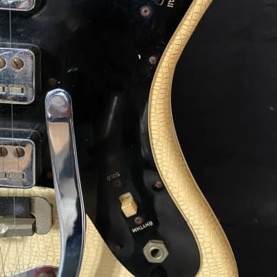 1963 Hofner Galaxy 175 White and Black Vynil image 10