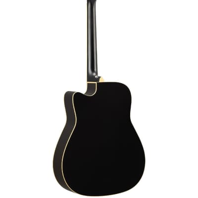 Yamaha FGC-TA FG Cutaway TransAcoustic Acoustic-Electric Guitar - Black image 3