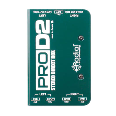 Radial ProD2 Pro D2 Dual Stereo Passive Direct Box Guitar Bass Keys PROAUDIOSTAR image 1