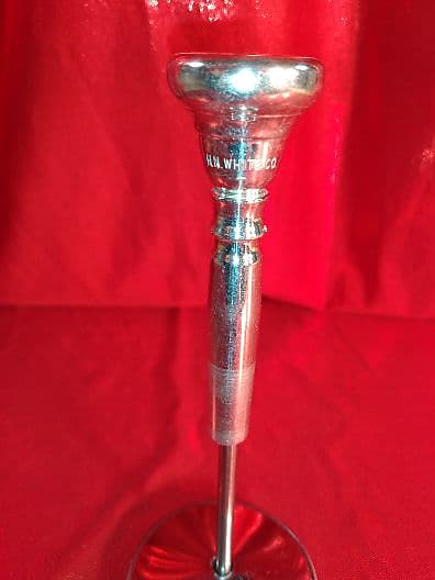 H. N. White Co. "T" Model Vintage Silverplated Trumpet Mouthpiece image 1