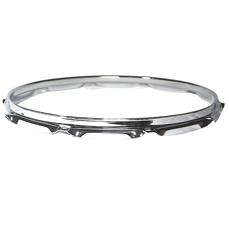 14" 10 lug BATTER SIDE chrome triple flange drum hoop Reverb