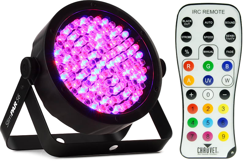 Chauvet DJ SlimPAR 56 Low Profile RGB LED Par Bundle with Chauvet DJ IRC-6  Infrared Remote Control
