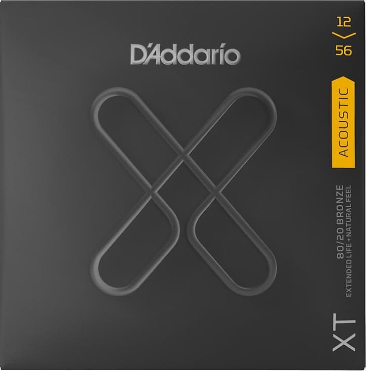D'Addario XTABR1256 XT Acoustic 80/20 Bronze, Light Top/Medium Bottom, 12-56 2019 image 1
