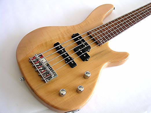 Kona 5 String Electric Bass Guitar KE5BN Natural maple neck