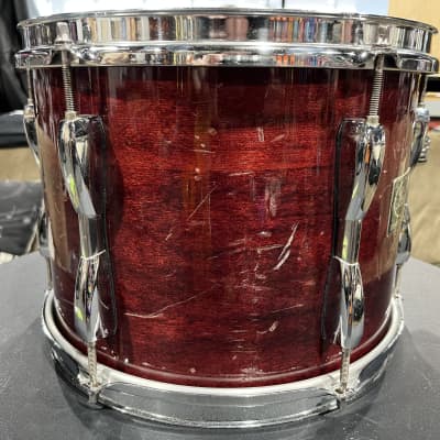 Pearl Export Series 12” Walnut Rack Tom 1990s Cherry Lacquer image 7