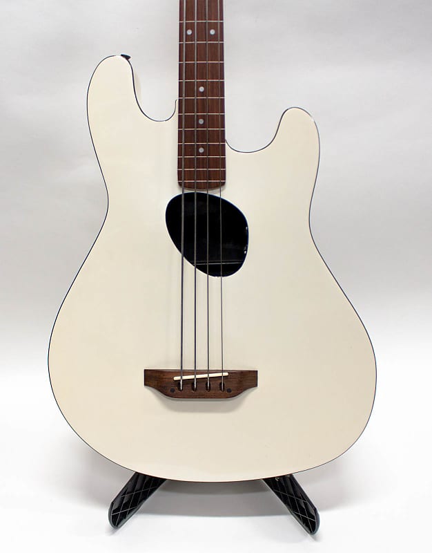 Kramer Ferrington Acoustic Fretless Electric Bass Guitar with Gigbag - White image 1