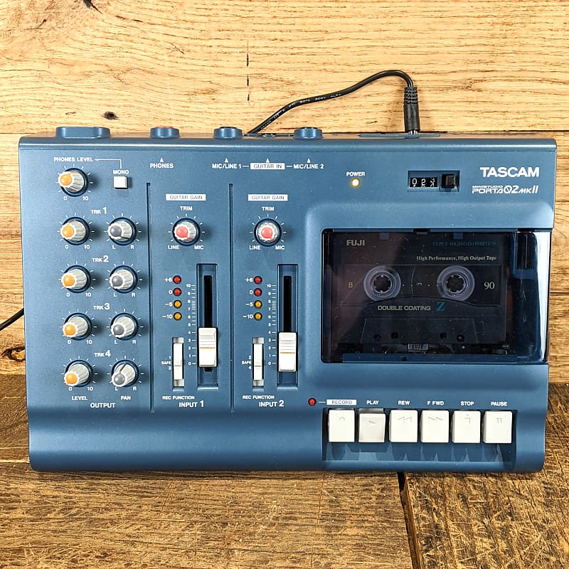 Tascam Porta02 MKII タスカム カセットレコーダー TASCAM Porta 02 mkII Ministudio 4-Track Cassette Recorder | Reverb