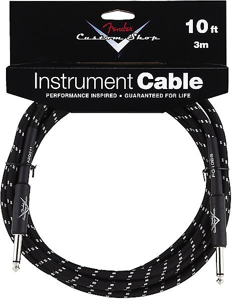 Fender Custom Shop Performance Series Cable, 10', Black 2016 image 1