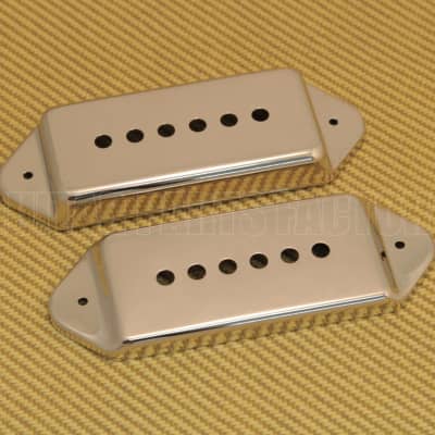 PC-0739-001  Nickel Metal  Cover Set for P-90 P90  Style Dogear Guitar Pickups image 1