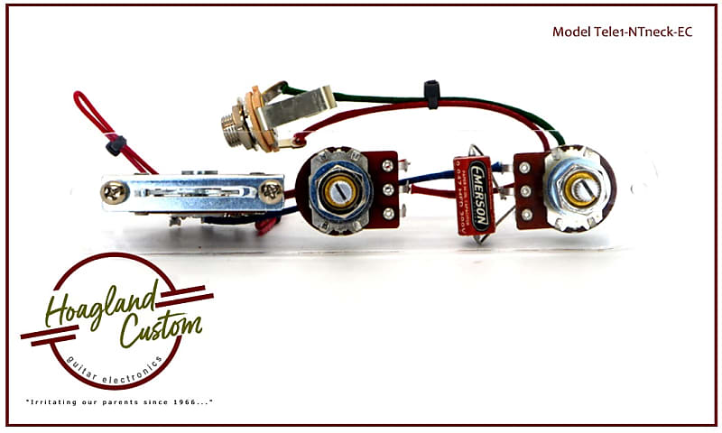 Hoagland Custom Standard Tele Wiring w/3-Way - No Neck Tone | Reverb