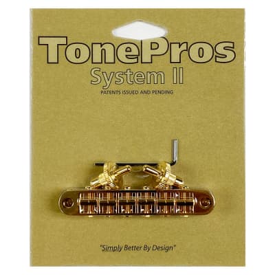 TonePros T3BP-G Gold Pre-Notched Nashville (5mm Metric) Tune-O-Matic Bridge image 1
