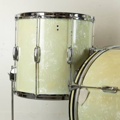 1960s Slingerland Stage Band White Marine Pearl Drum Set image 6