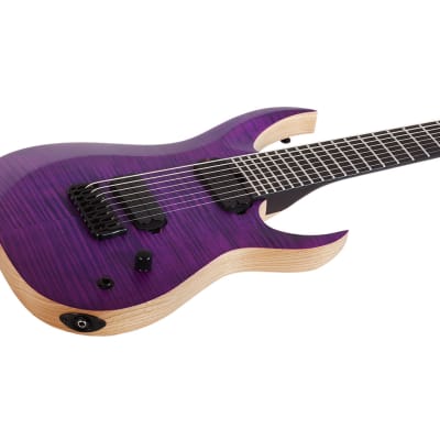 Schecter John Browne Tao-8 8-String Signature Guitar - Satin Trans Purple image 5