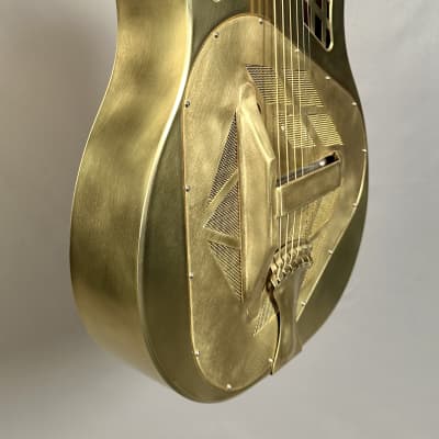 National Reso-Phonic Tricone - Raw Brass image 4