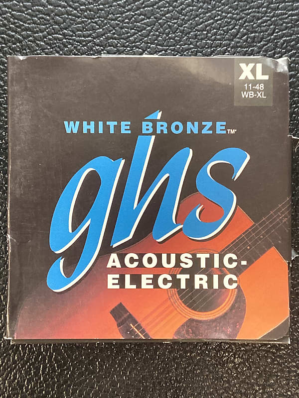 GHS XL 11-48 WB-XL White Bronze Acoustic Strings  bronze image 1